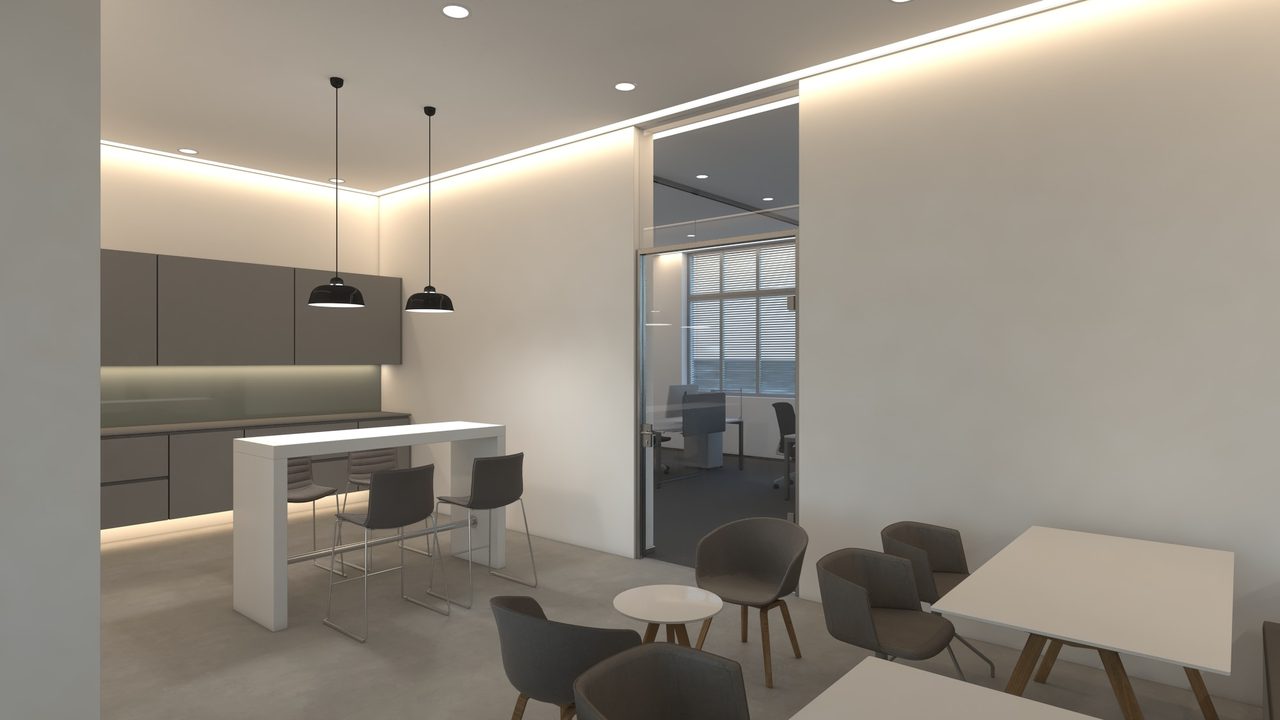 Umgestaltung der Lobby und Einbau von Break-Out-Areas