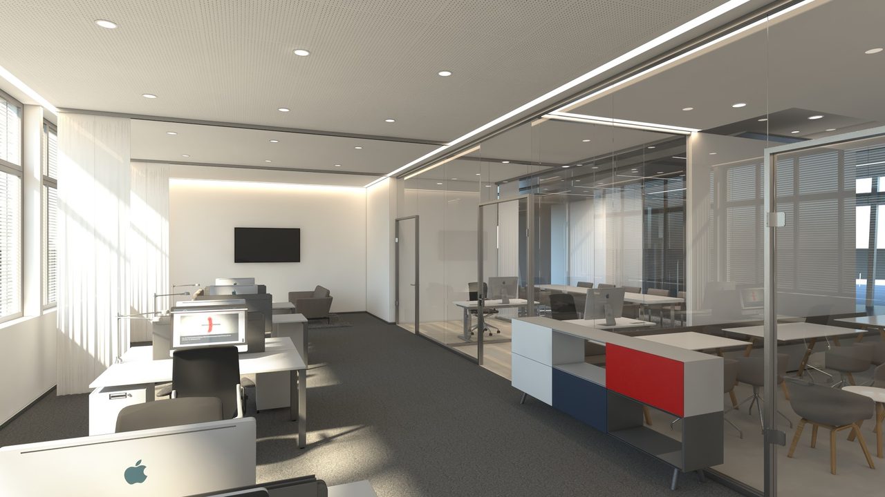 Umgestaltung der Lobby und Einbau von Break-Out-Areas